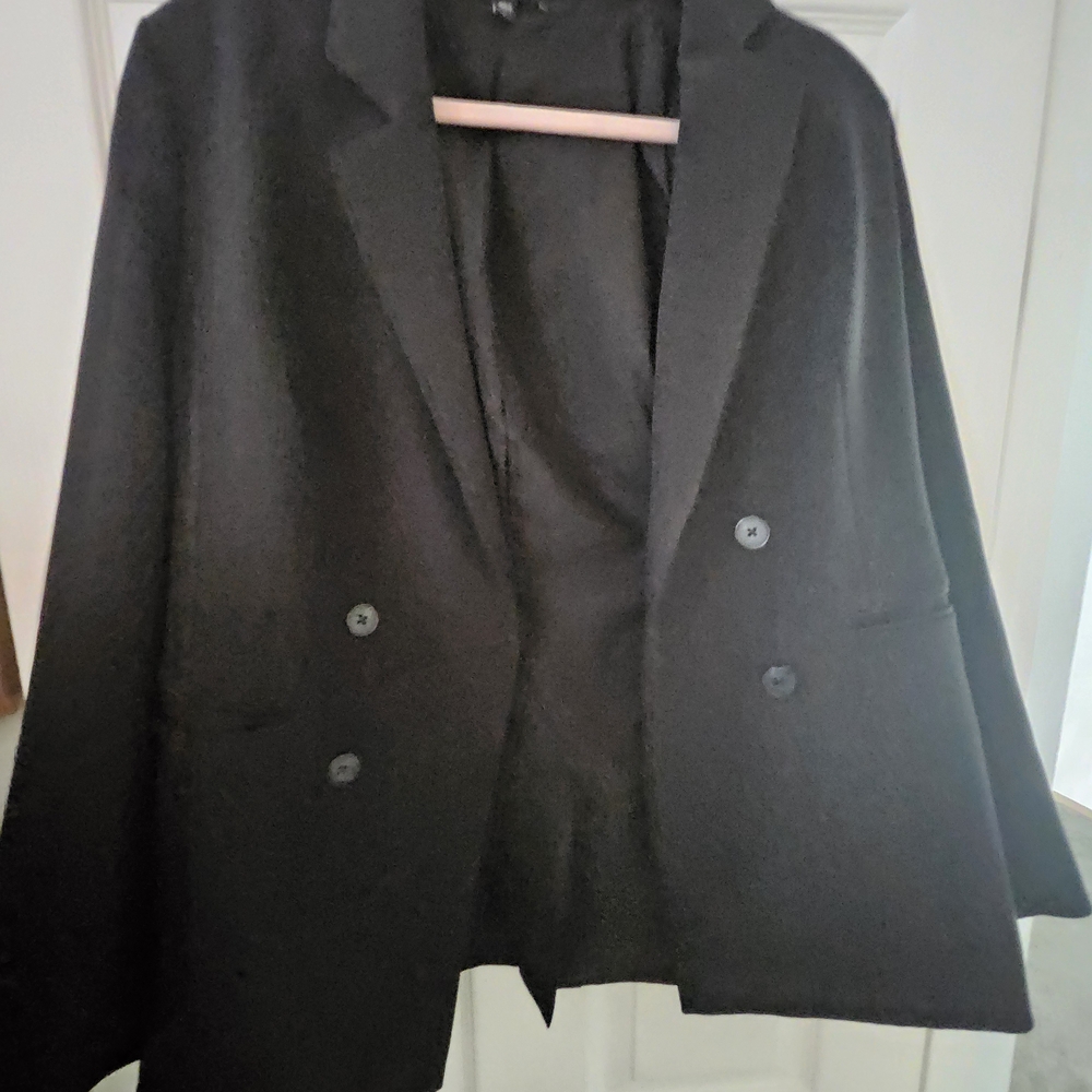 Express Women's Black Double-Breasted Blazer